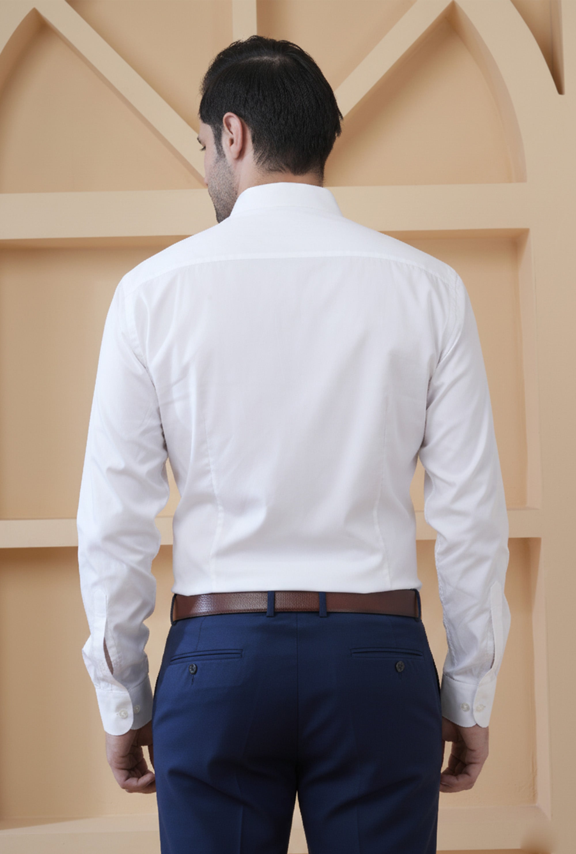 Men’s Premium White Cotton Formal Shirt | Corporate Office Wear