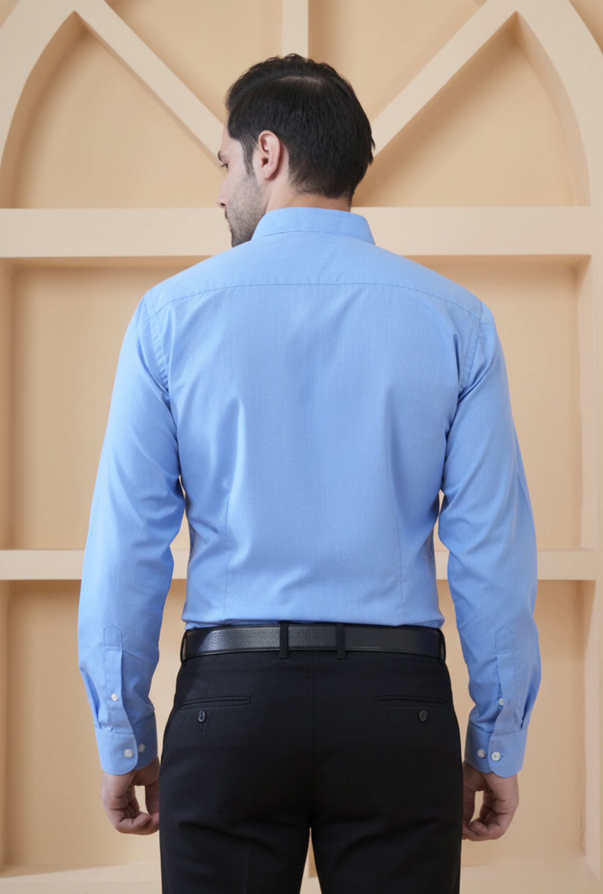 Men’s Premium Royal Blue Filafil Formal Shirt for Corporate Uniforms