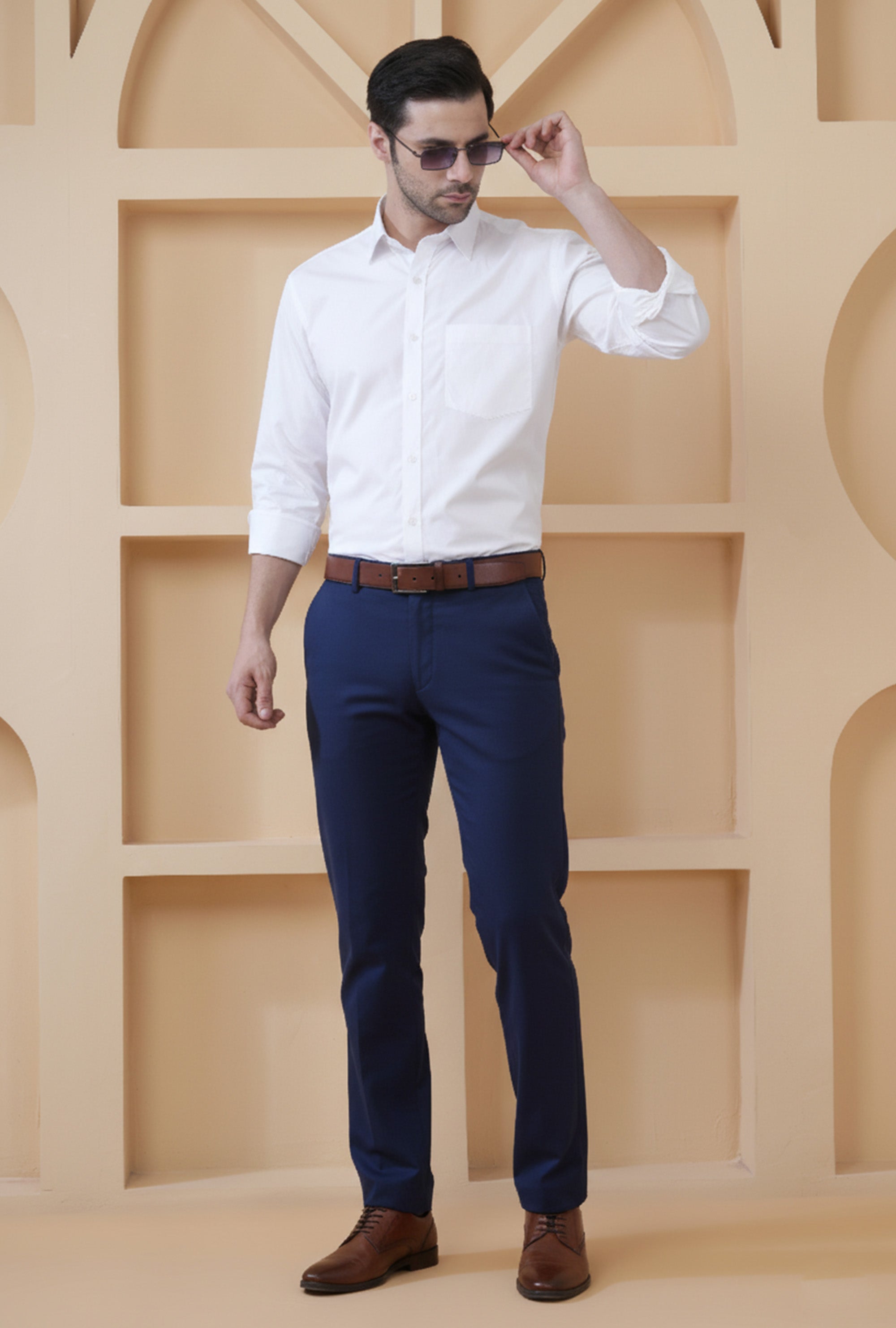 Men’s Premium White Cotton Formal Shirt | Corporate Office Wear