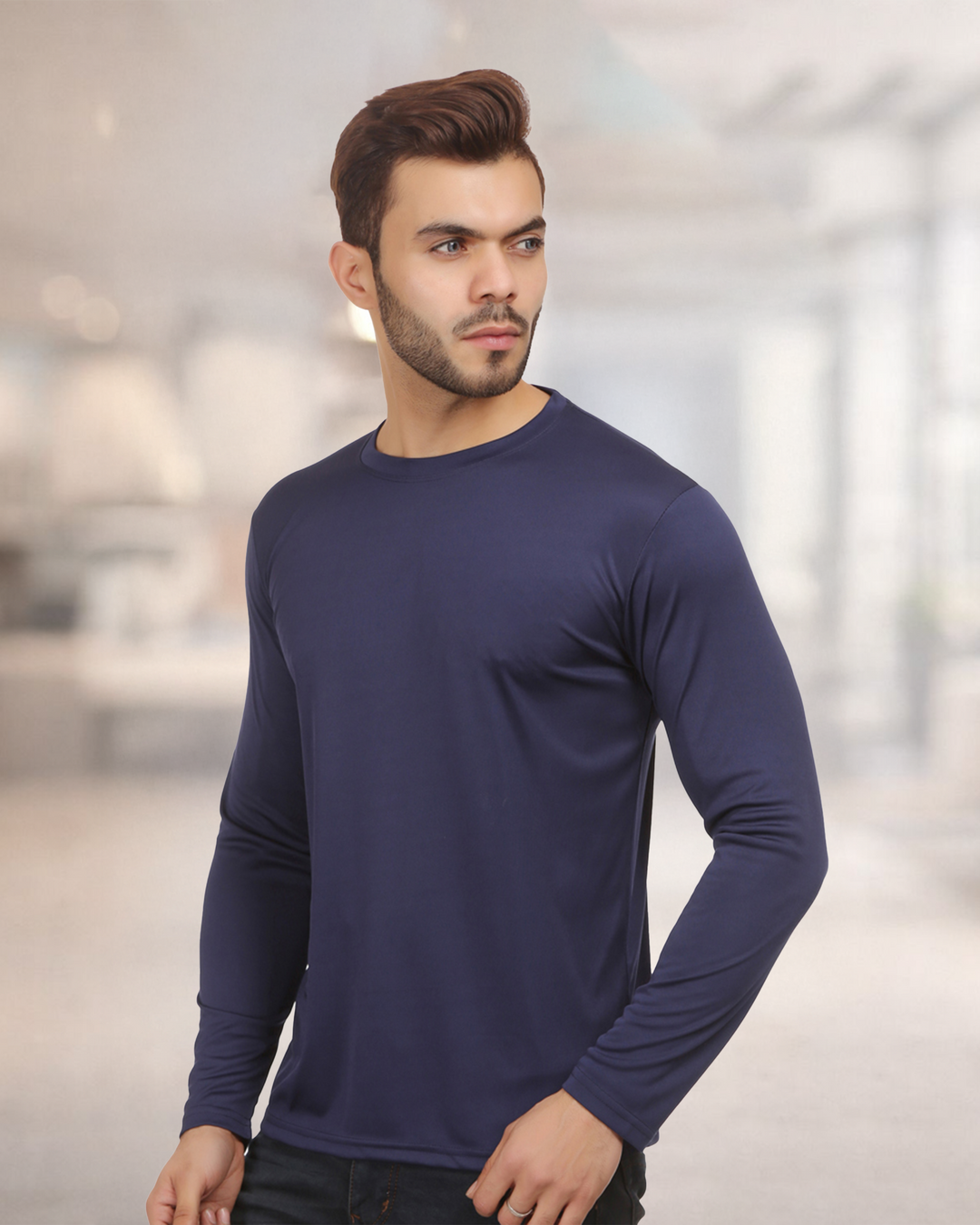 Exalon Polyester Full Sleeve Round Neck T-Shirt