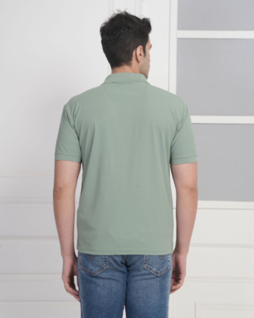 Mint Green Micro Polyester Corporate Performance Polo