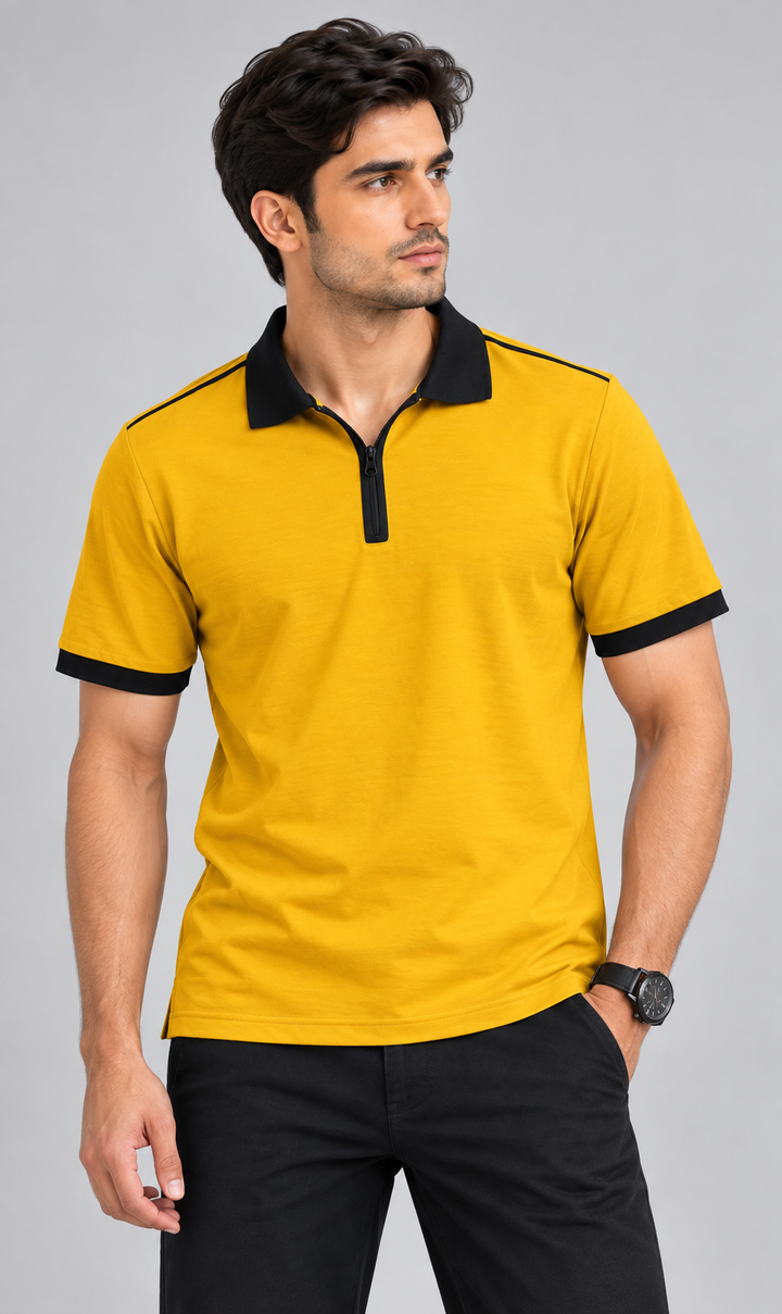 Exalon Velocity Zip-Neck Polo T-Shirt | Premium Corporate Uniform &amp; Promotional Wear
