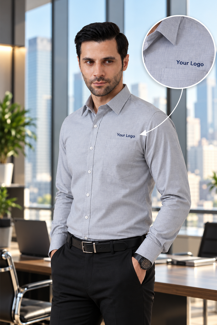 Light Grey Filafil Formal Shirt Regular Fit Bulk Supply