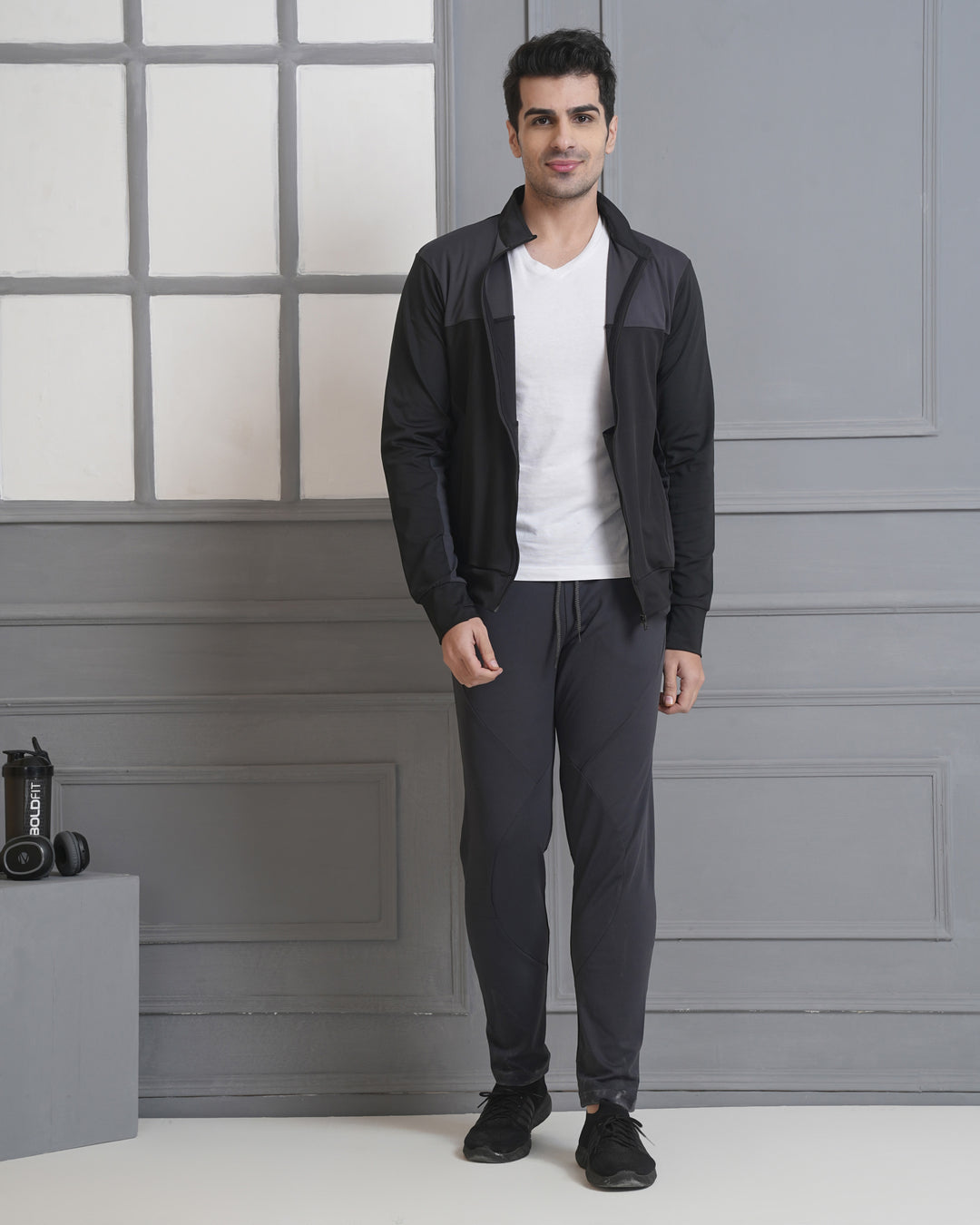 Charcoal Grey Executive Team Tracksuit Set