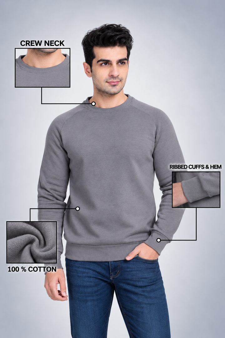 Executive Dark Grey Sweatshirt for Corporate Branding