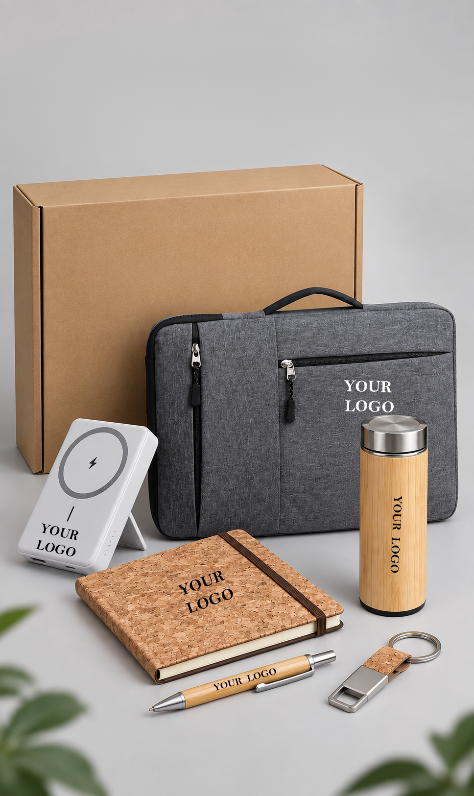 Executive Essentials Premium Corporate Gift Hamper with Laptop Sleeve &amp; Wireless Charger