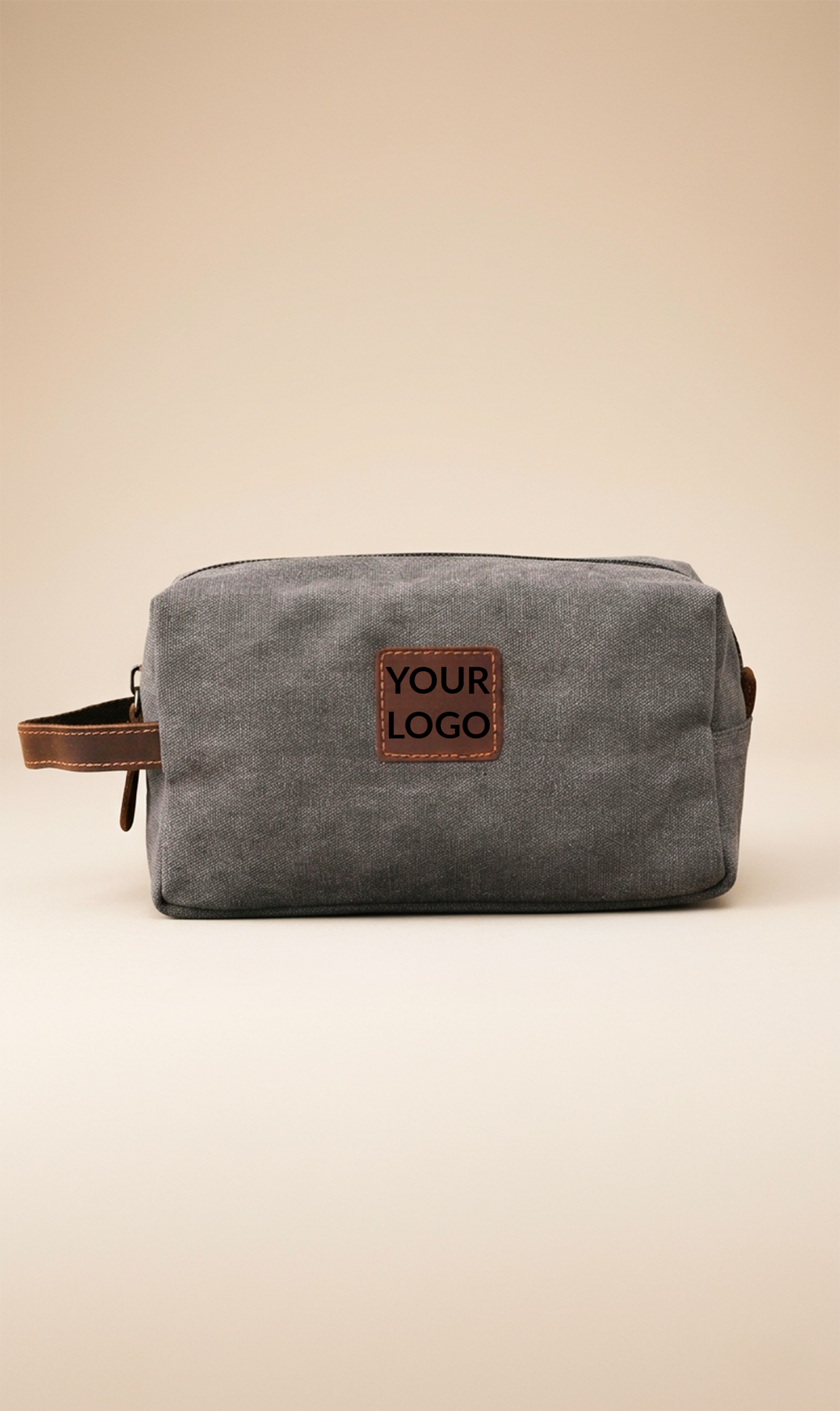 Custom Canvas Toiletry Pouch with Logo Print Corporate Travel Kit