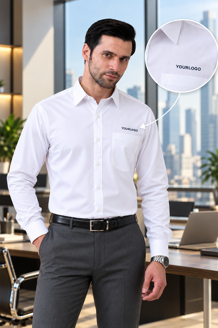 Executive White Formal Shirt Regular Fit for Corporate Bulk