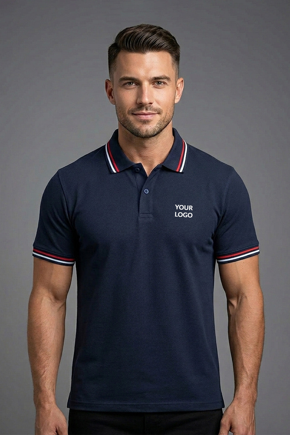 PC Matty 220 GSM Polo T-Shirt with Striped Collar &amp; Cuffs | Custom Corporate Uniform