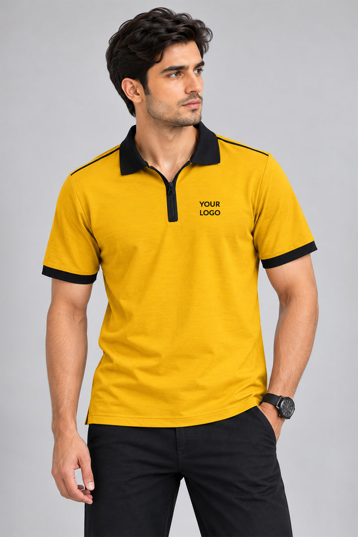 Exalon Velocity Zip-Neck Polo T-Shirt | Premium Corporate Uniform &amp; Promotional Wear