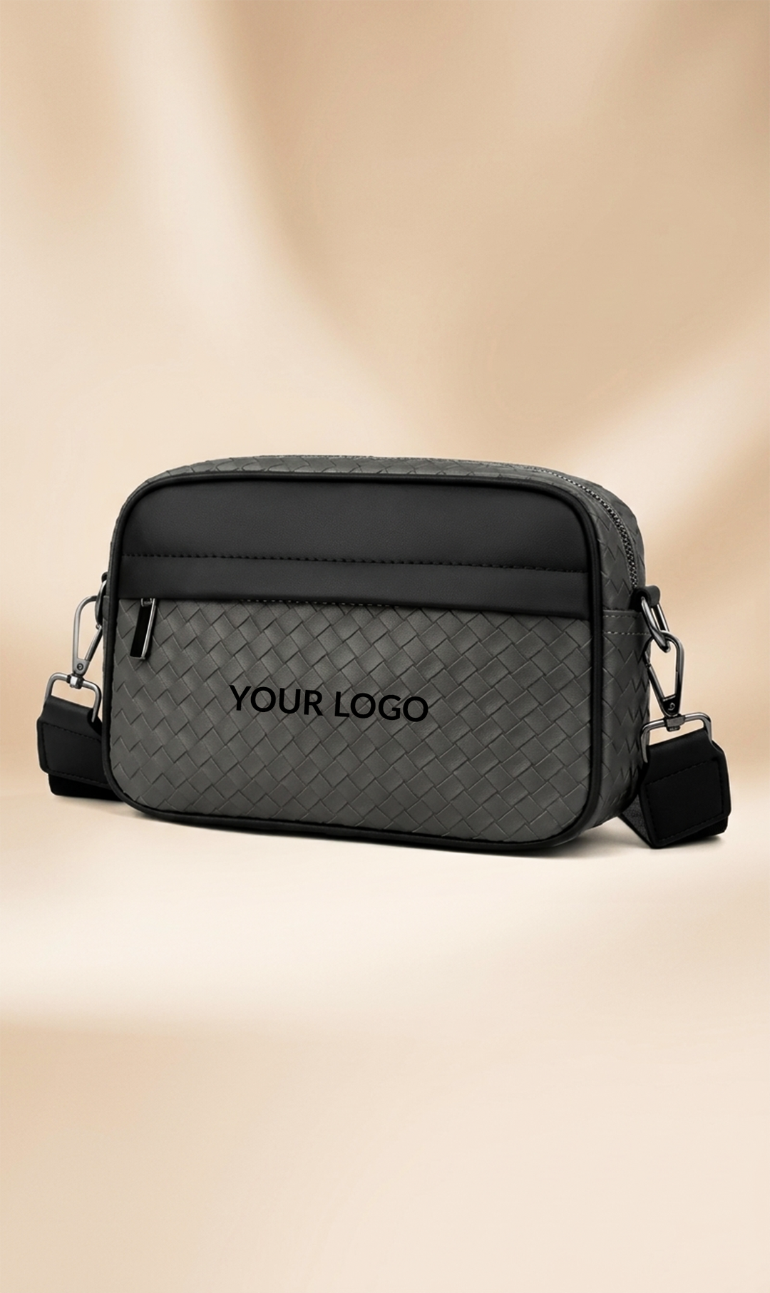 Custom Woven Crossbody Sling Bag with Logo Branding for Gifting