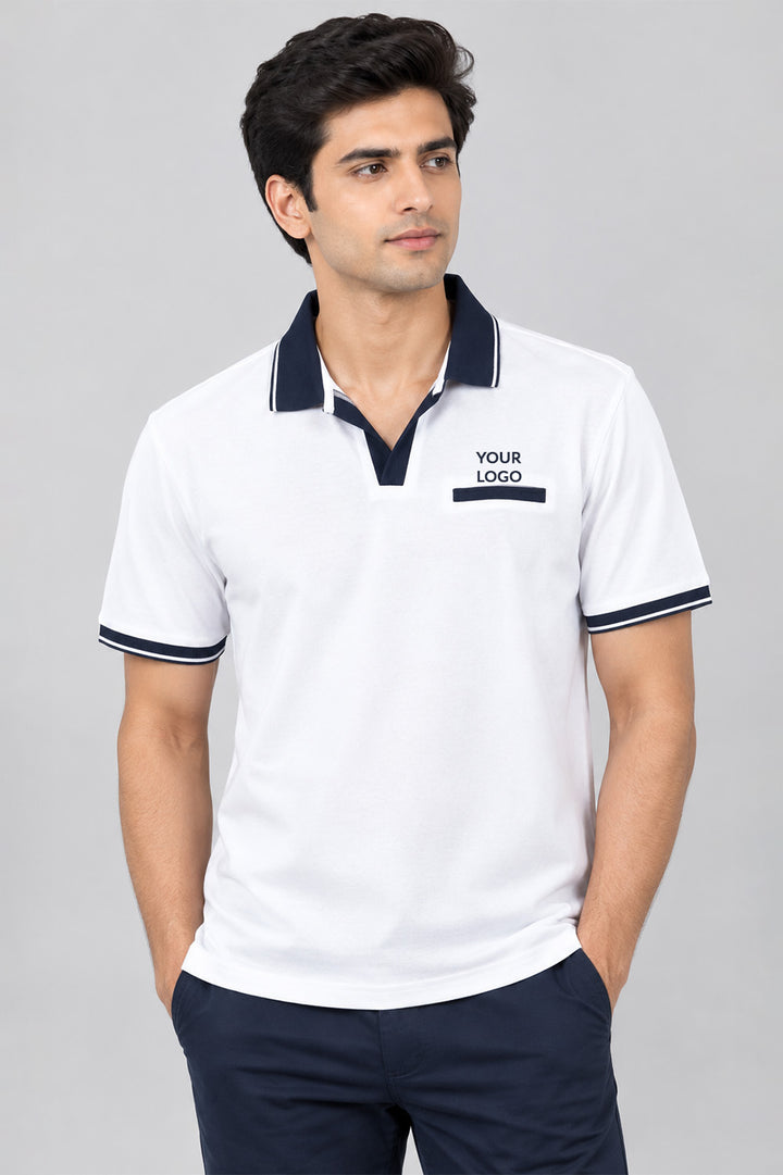 Collar Corporate Polo T-Shirt with Pocket Detail