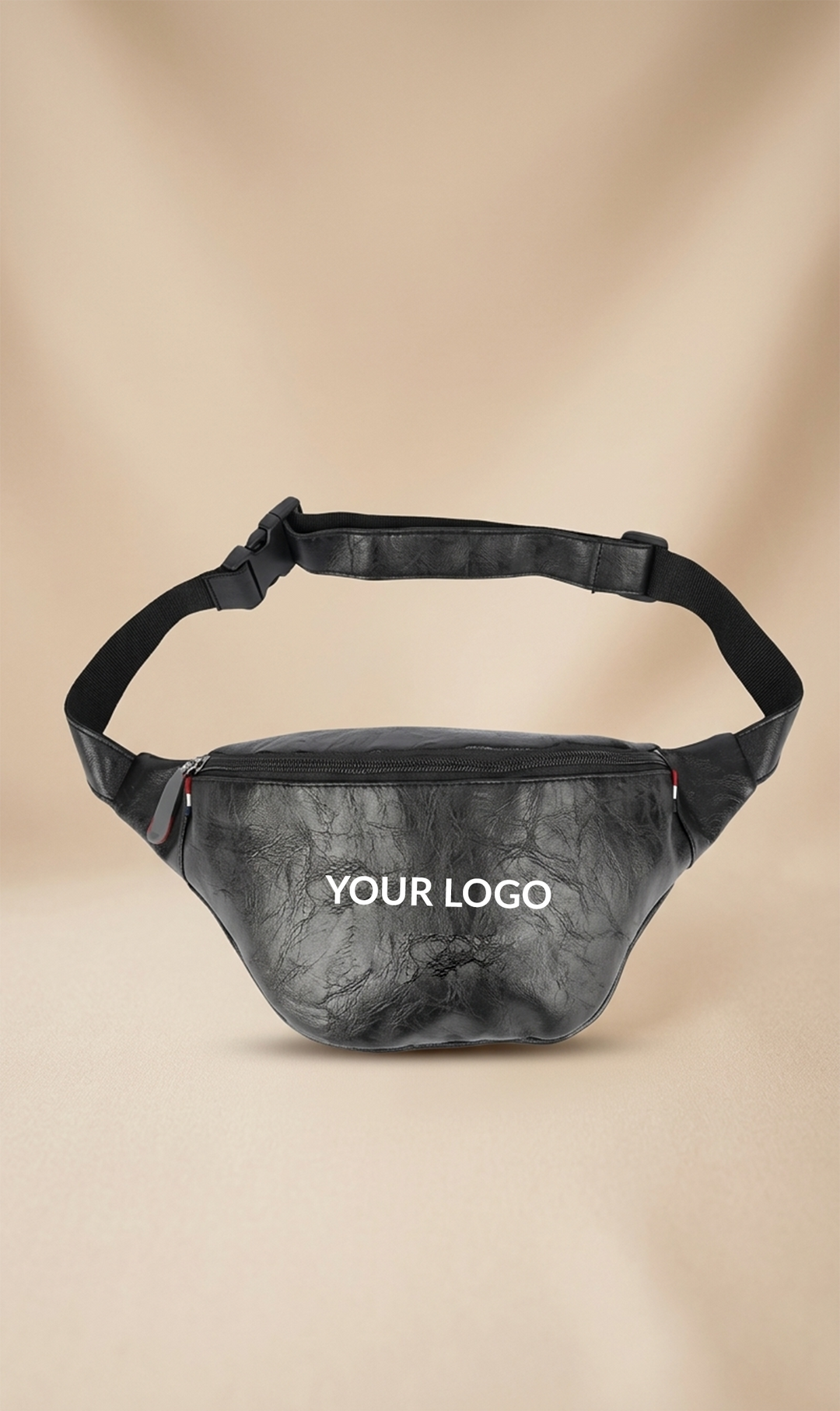 Premium Leatherette Waist Bag with Custom Logo Branding for Events