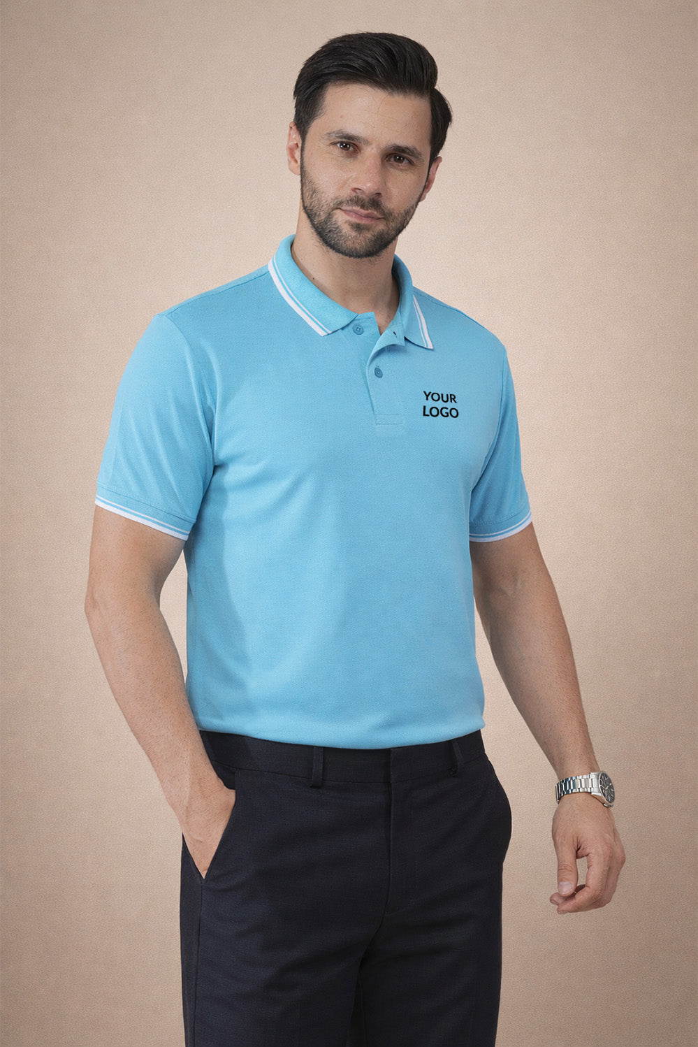 Exalon Premium Tipping 100% Polyester Polo T-Shirt