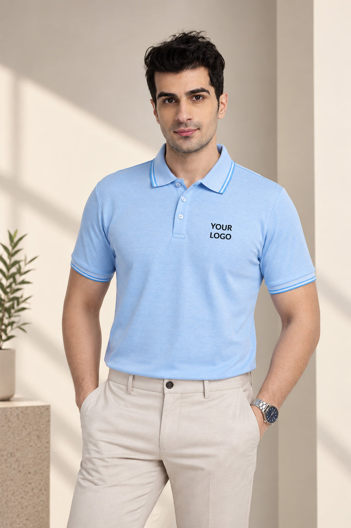 200 GSM Cotton-Blend Corporate Polo T-Shirt | Custom Logo Uniform