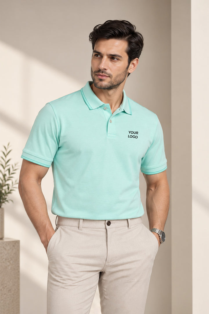 200 GSM Cotton-Blend Corporate Polo T-Shirt | Custom Logo Uniform