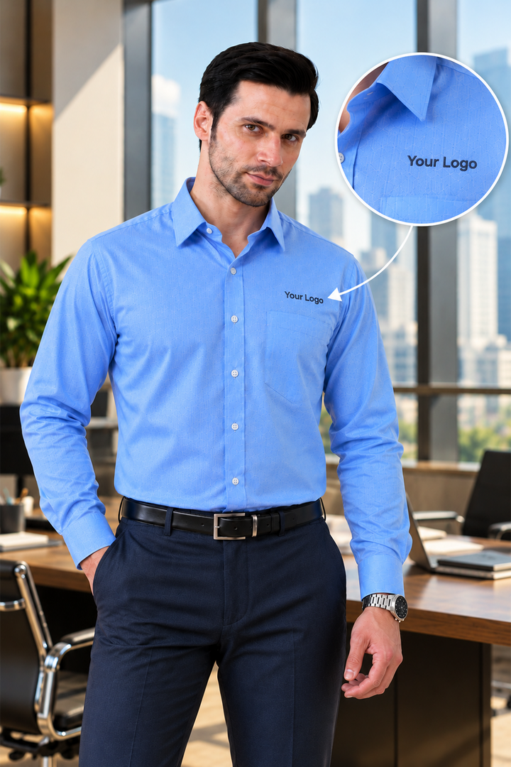 Steel Blue Filafil Formal Shirt Regular Fit Bulk Supply