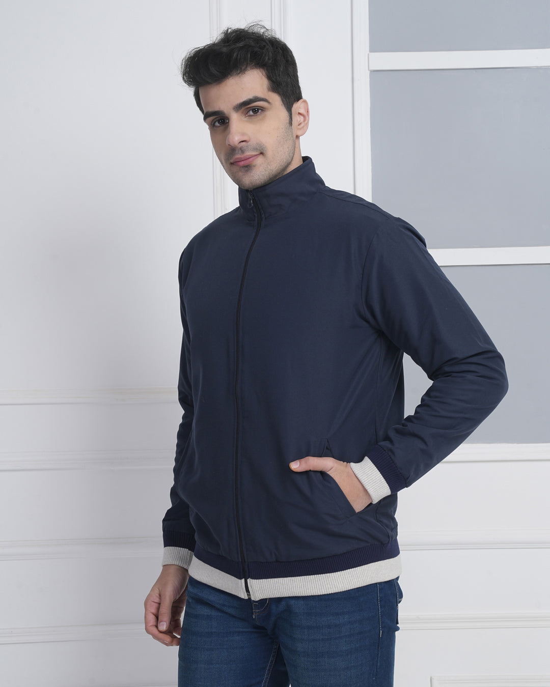 Navy Corporate Track Jacket for Premium Teamwear