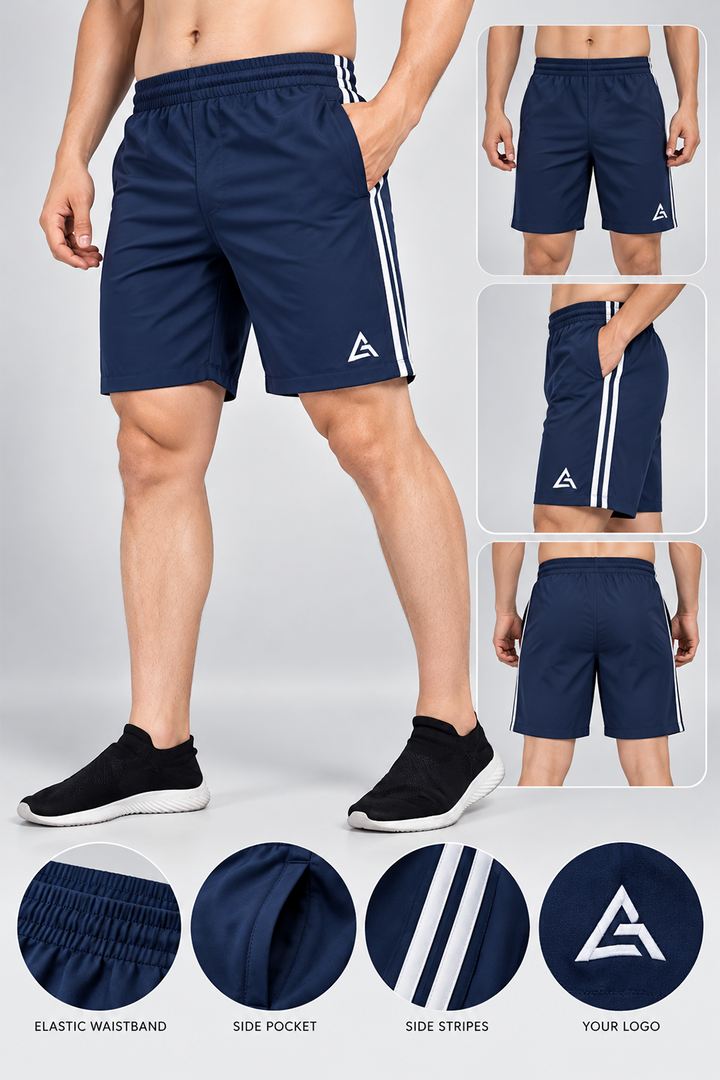 Black Performance Shorts for Corporate Bulk Branding