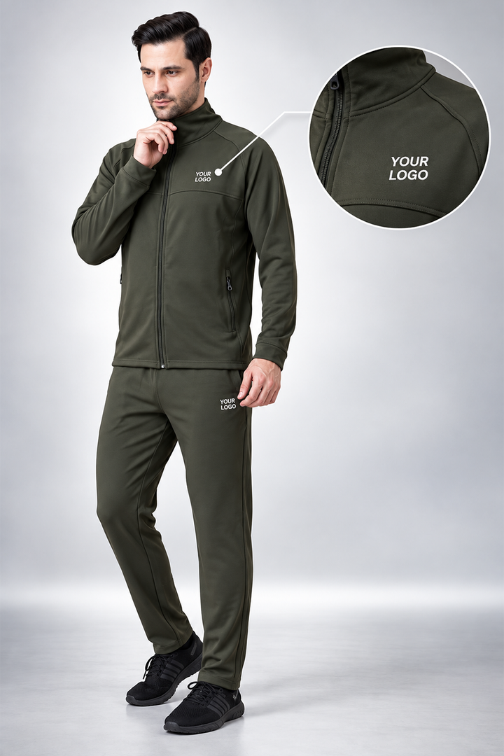 Men’s Solid Colour Tracksuit Set for Custom Corporate Teamwear