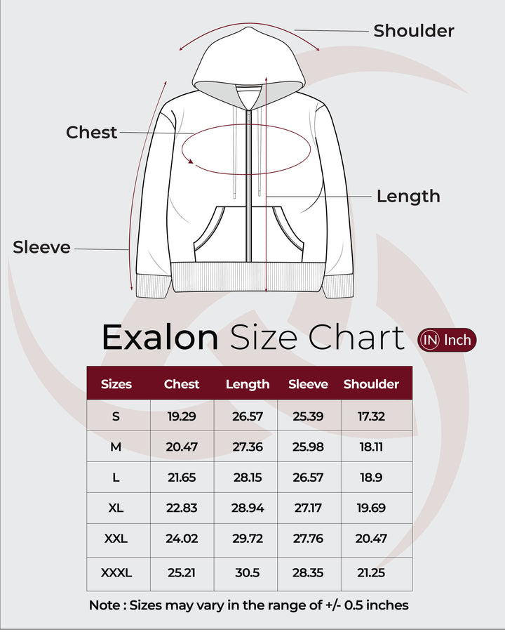 Exalon Navy Blue 340 GSM PC Fleece Zipper Hoodie for Corporate Uniforms &amp; Bulk Orders