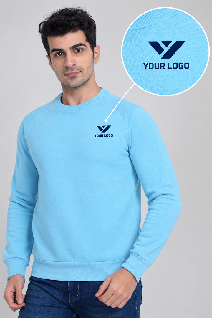 Sky Blue Corporate Sweatshirt for Team Branding