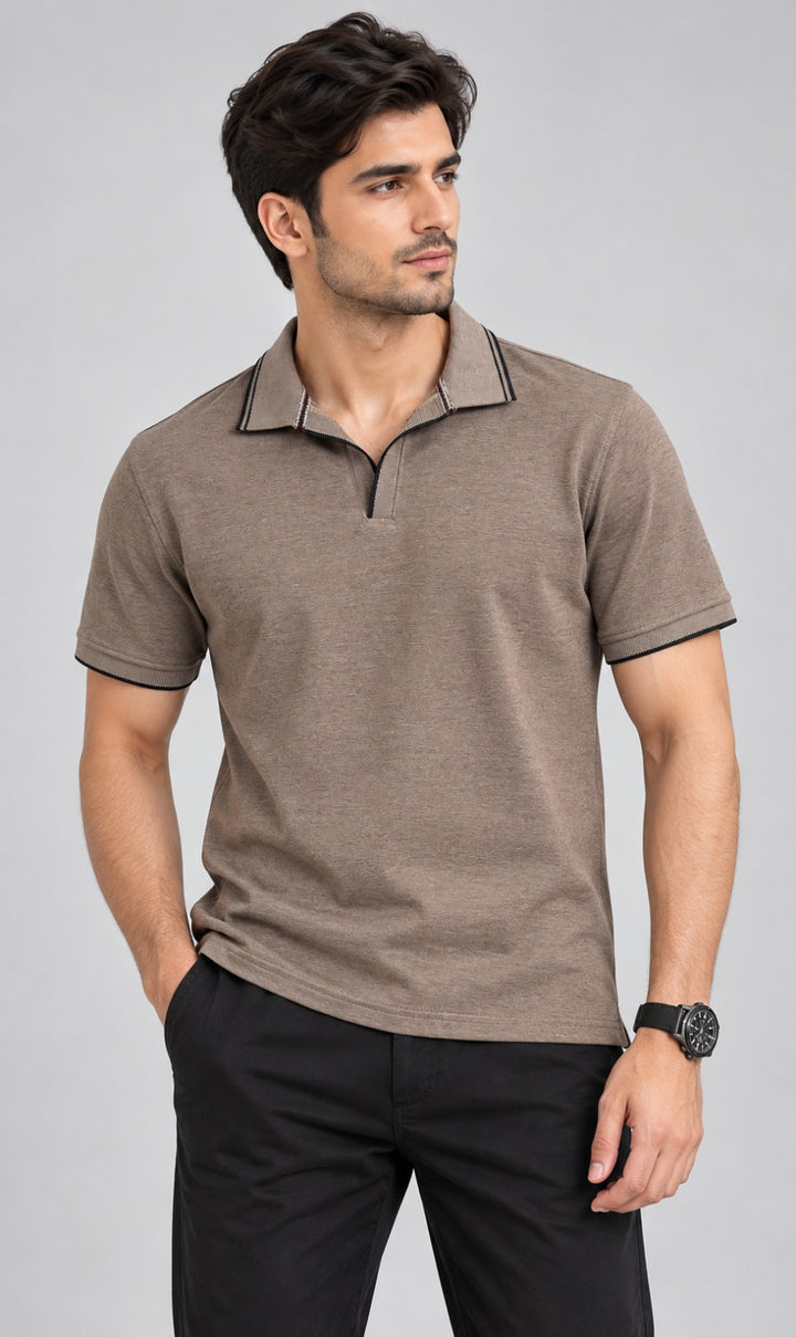Premium Open Placket Corporate Polo T-Shirt with Custom Branding