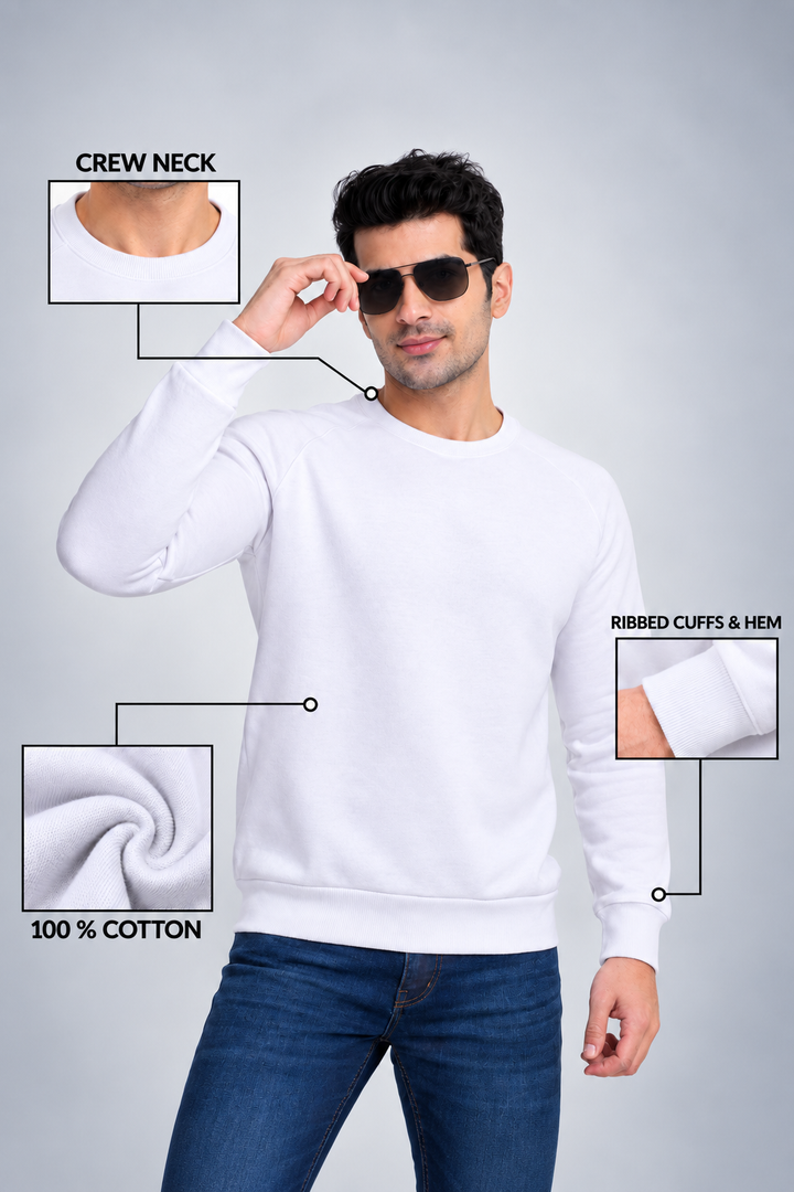 White Winter Sweatshirt for Corporate Promotions
