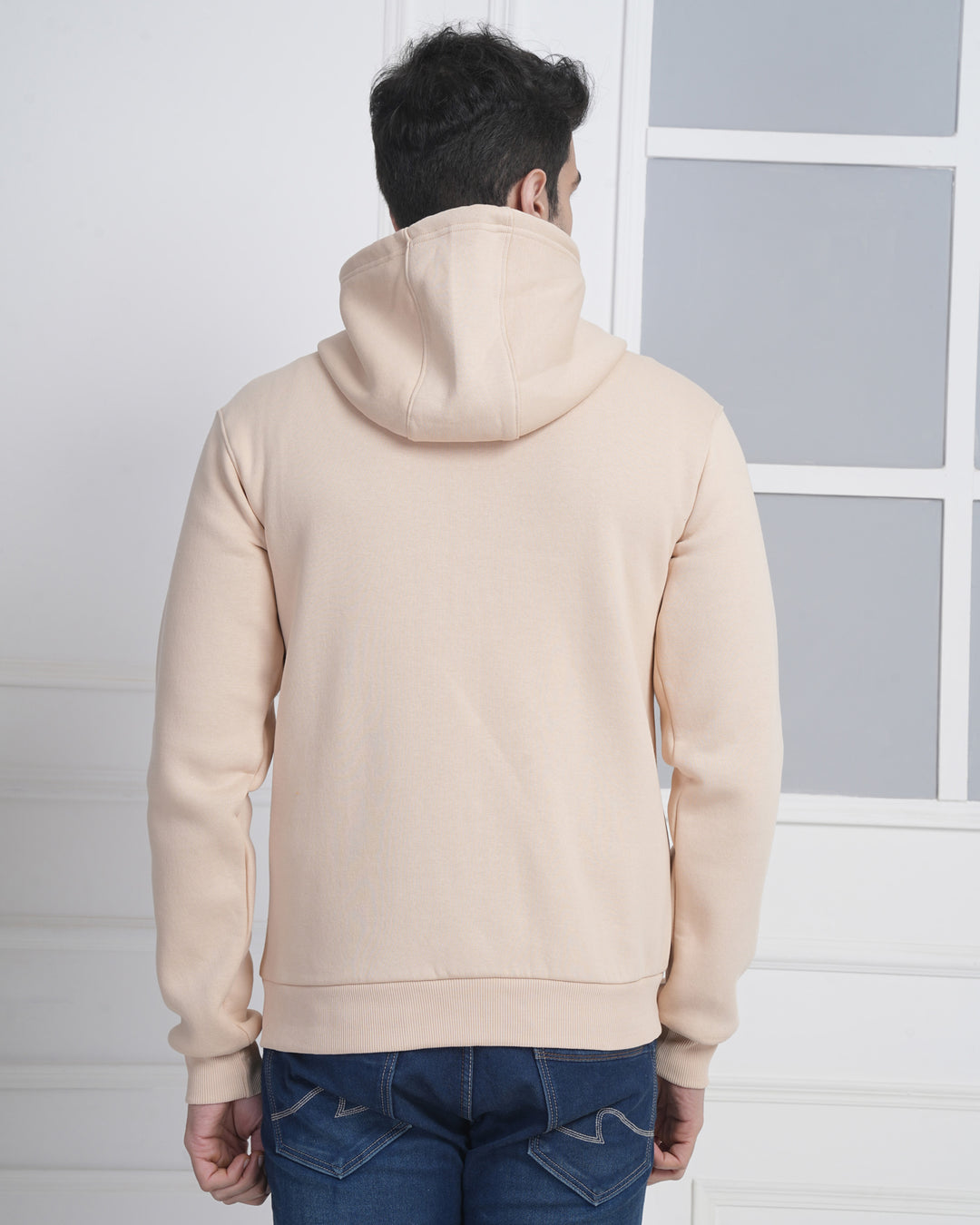 Beige Zip-Up Hoodie for Corporate Gifting &amp; Teamwear