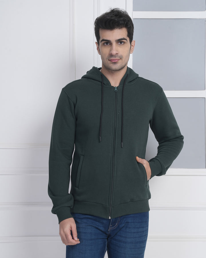 Bottle Green Corporate Zip Hoodie