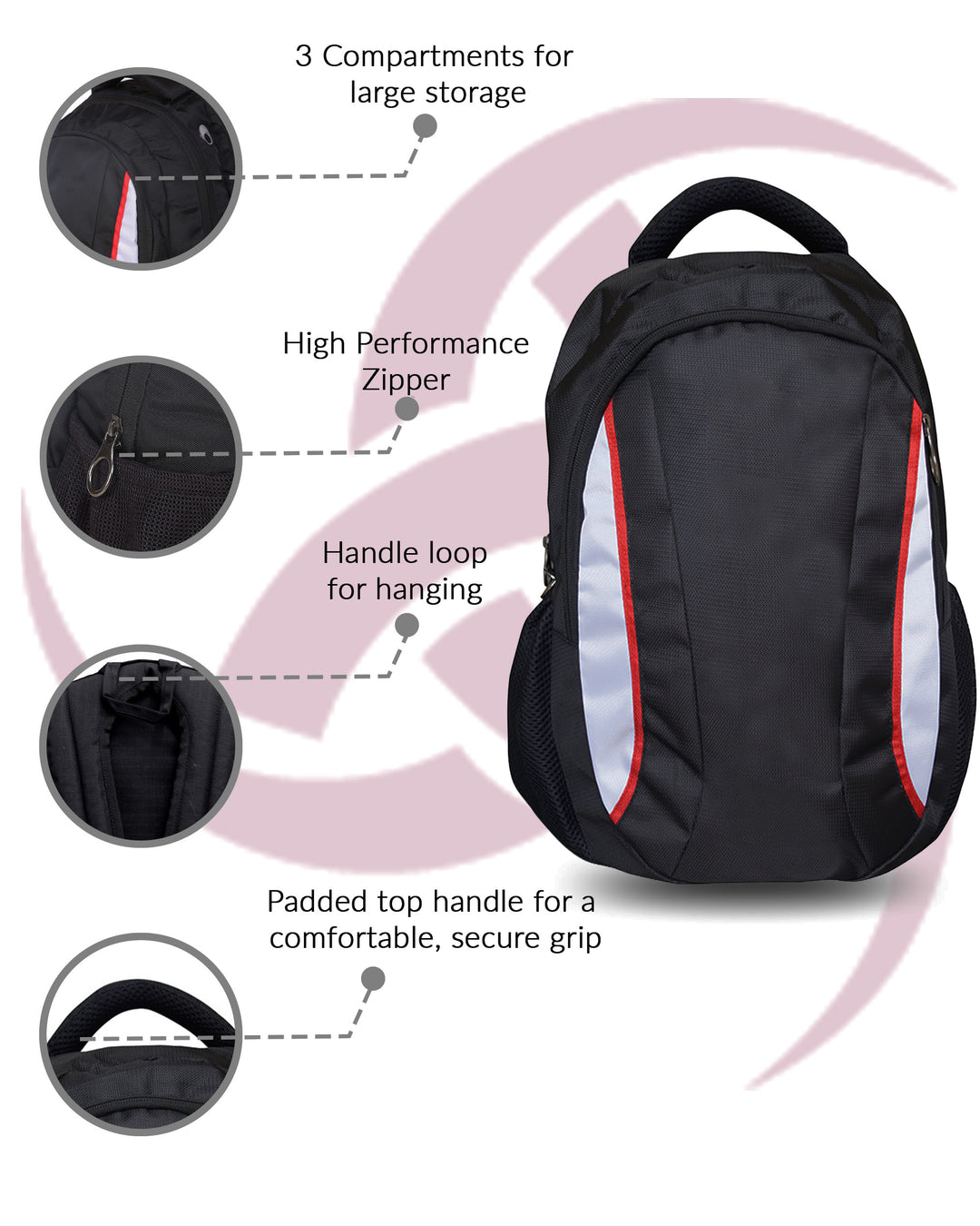 Exalon Tango Nylon Unisex Backpack Bag