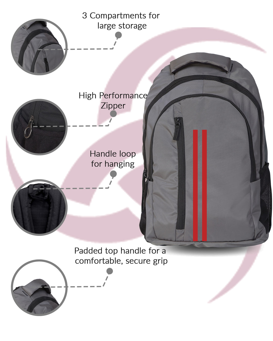 Nikolai Polyester Unisex Backpack Bag