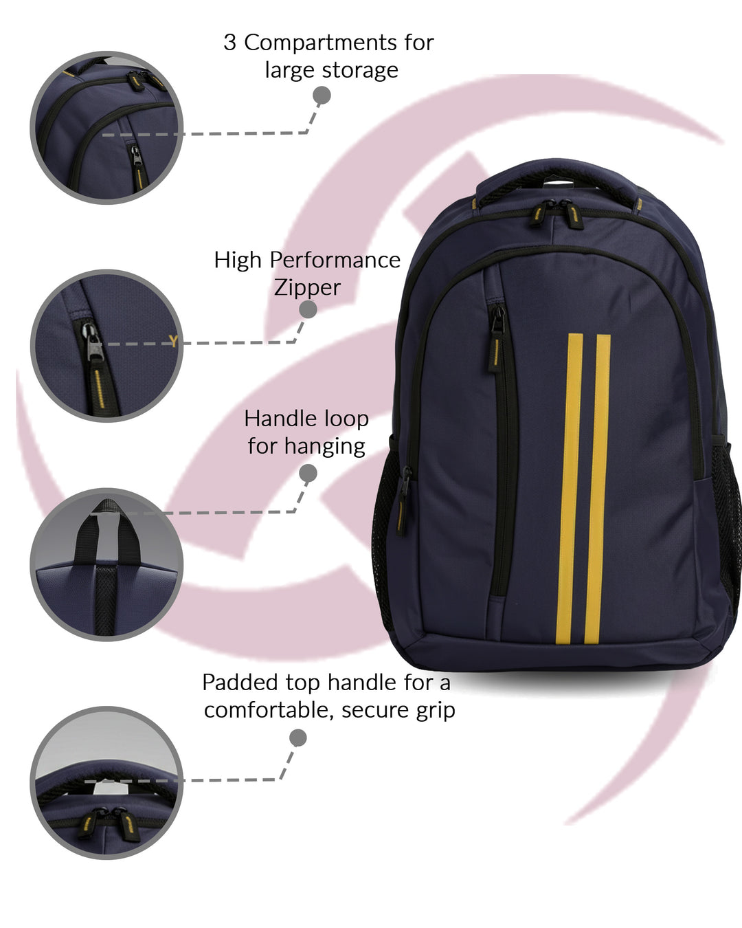 Exalon Nikolai Polyester Unisex Backpack Bag