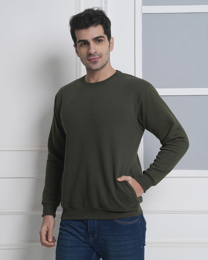 Bottle Green Corporate Crew Neck Sweatshirt for Teams