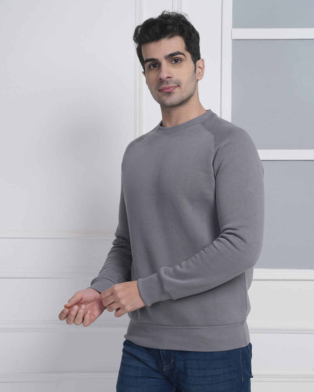 Executive Dark Grey Sweatshirt for Corporate Branding