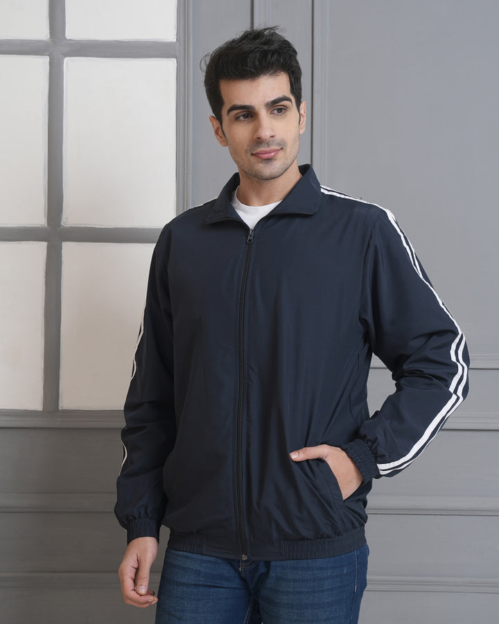 Polyester Regular Fit Track Upper for Men