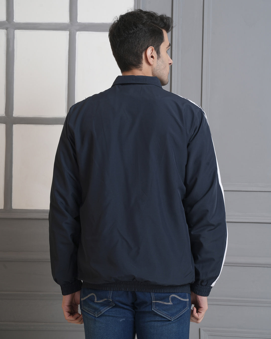 Polyester Regular Fit Track Upper for Men
