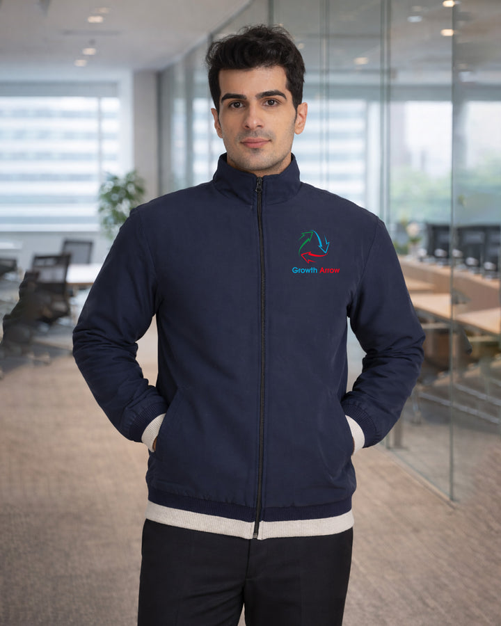 Navy Corporate Track Jacket for Premium Teamwear