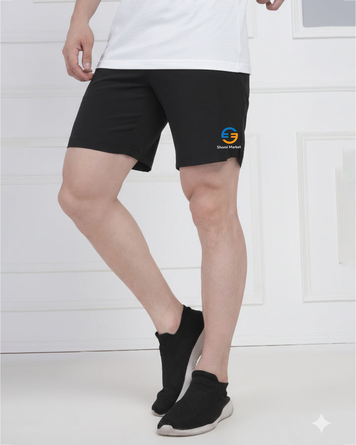 Black Performance Shorts for Corporate Bulk Branding