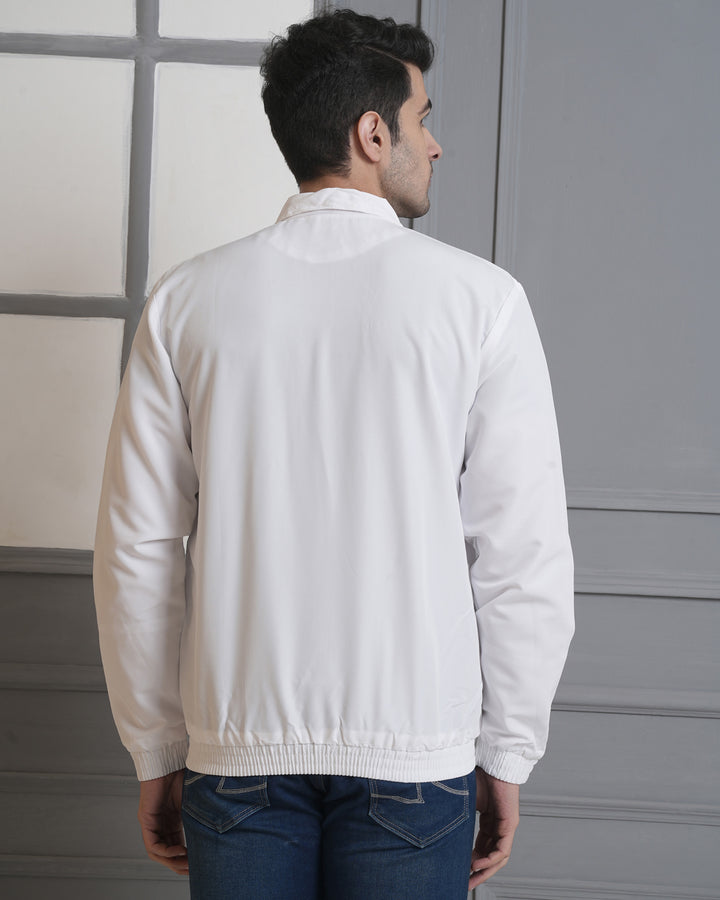 Executive White Zip Jacket for Staff Uniforms